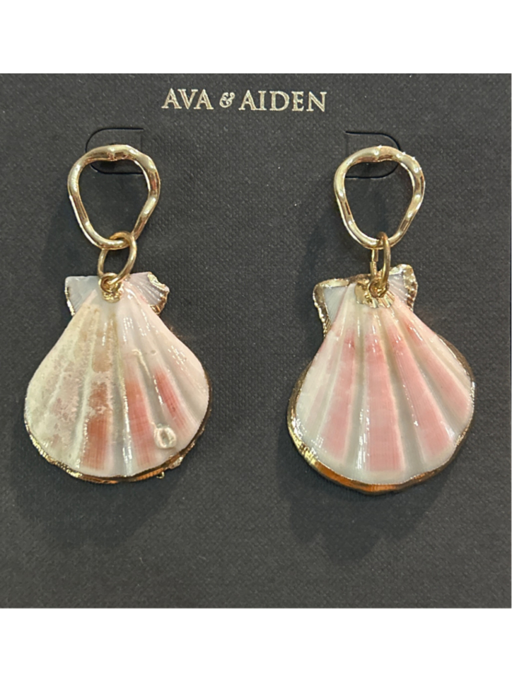 Women's Ava & Aiden Shell Earrings One Size White Pink